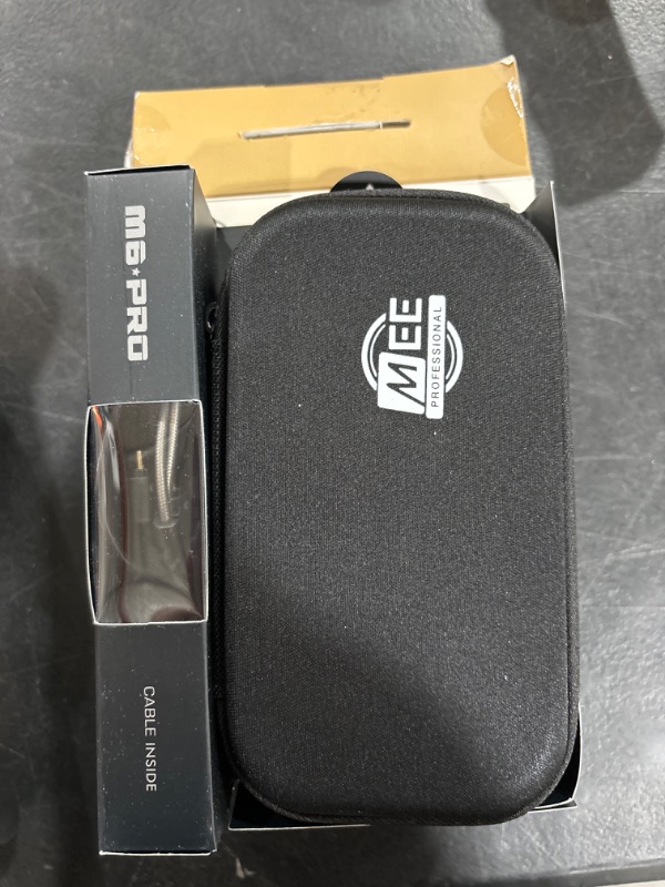 Photo 1 of MEE audio M6 PRO Musicians' in-Ear Monitors Wired + Wireless Combo Pack: Includes Stereo Audio Cable and Bluetooth Audio Adapter (Clear) (CMB-M6PROBT-CL) In-Ear Monitors + Bluetooth Adapter Clear + Black Adapter