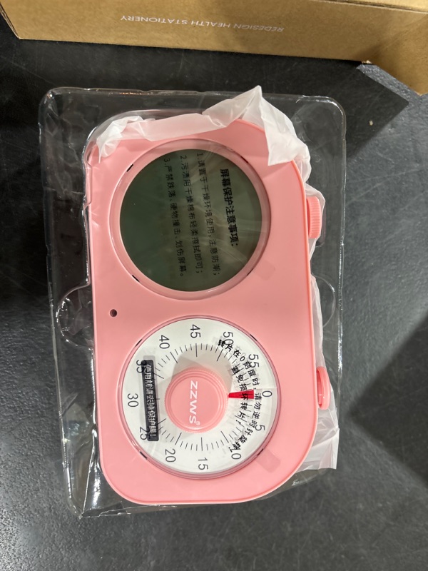 Photo 1 of Visual Timer for Kids Double Screen 2 in 1 Classroom Timer 3 Modes Countdown Timer 60 Minute Visual Timer Rechargeable Time Timer for Toddlers Kids (Pink)