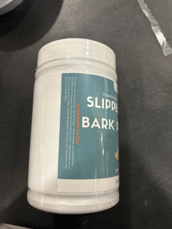 Photo 2 of 18 oz Organic Slippery Elm Powder, Organic Slippery Elm Bark Powder, 100% Pure & Natural, Food-Grade, Helps Soothe The Throat and Coughing, Vegan, Pet Friendly
