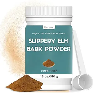 Photo 1 of 18 oz Organic Slippery Elm Powder, Organic Slippery Elm Bark Powder, 100% Pure & Natural, Food-Grade, Helps Soothe The Throat and Coughing, Vegan, Pet Friendly
