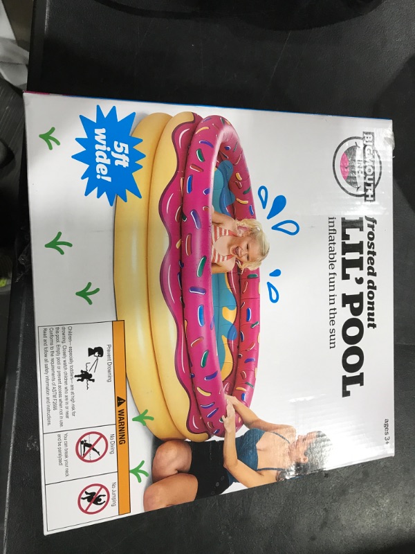 Photo 1 of BigMouth Inc. Strawberry Donut Lil' Inflatable 5' Kiddie Pool, Durable and Safe Plastic Kid Pool, Easy to Clean and Store
