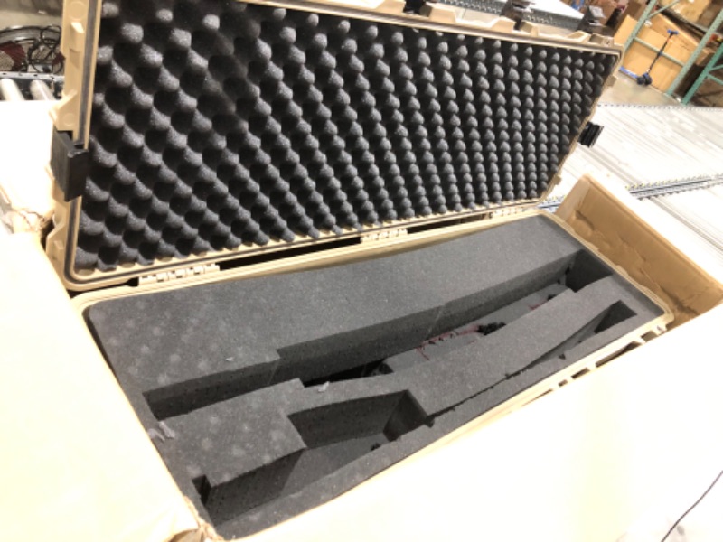 Photo 1 of Eylar XL 44 Inch Deep Heavy Transport Roller Rifle Hard Case with Foam, Mil-Spec, Waterproof & Crushproof, Three Rifle Capacity, Auto-Pressure Valve with Lockable Fittings TSA Standards