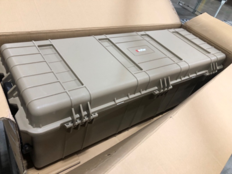 Photo 1 of Eylar XL 44 Inch Deep Heavy Transport Roller Rifle Hard Case with Foam, Mil-Spec, Waterproof & Crushproof, Three Rifle Capacity, Auto-Pressure Valve with Lockable Fittings TSA Standards