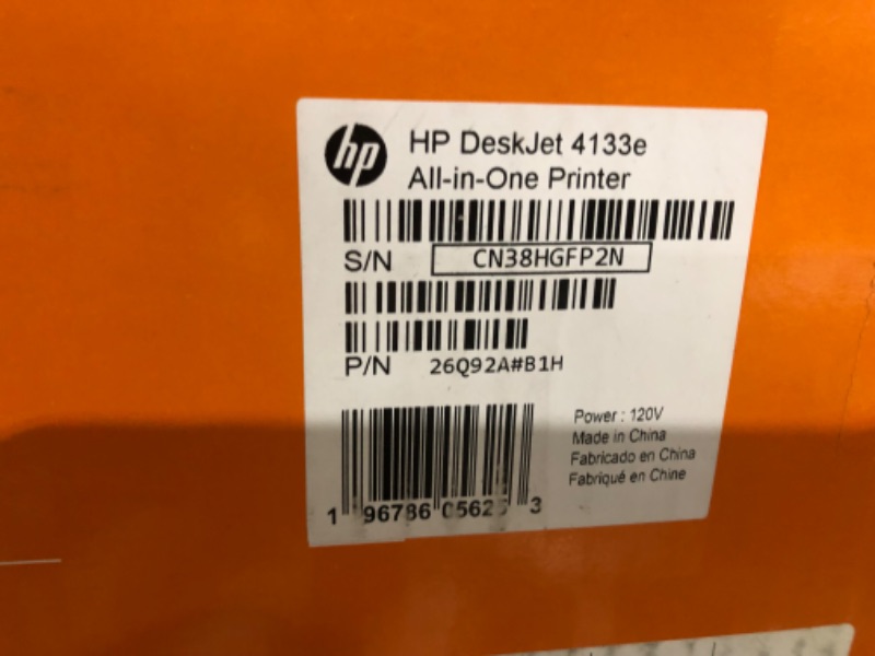 Photo 4 of HP DeskJet 4133e All-in-One Printer,White