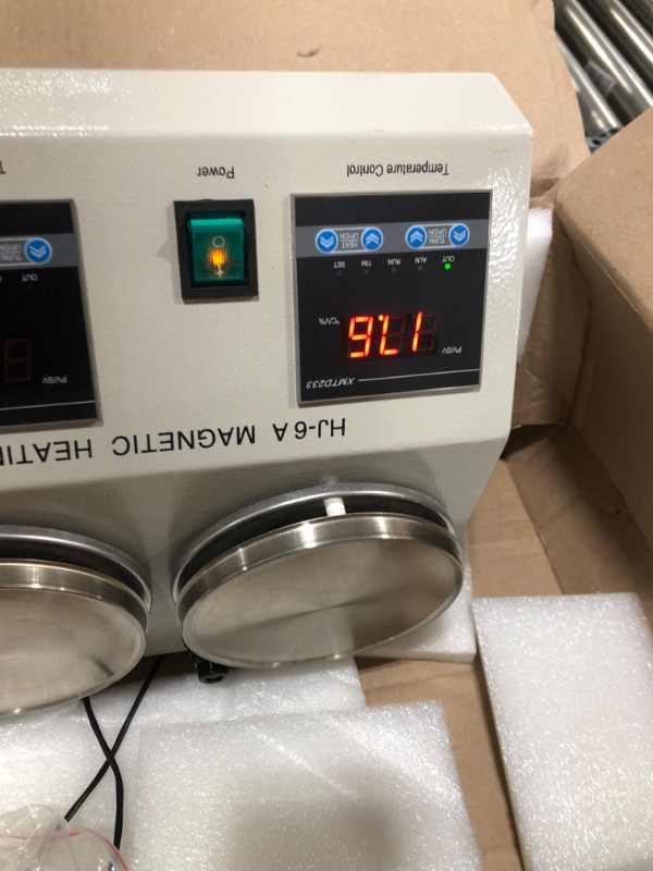 Photo 3 of  HJ-6A 6 Heads Multi Unit Digital Thermostatic Magnetic Stirrer Hotplate Mixer 