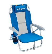 Photo 1 of  KingCamp Elastic 3 Backpacking Aluminium Beach Low Chair with Cup Holder Straps for Outdoor Concert Festival Adjustable Pack 