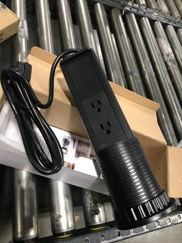 Photo 2 of Pop Up Outlet for Countertop, Pop Up Socket with 3 AC Outlets and 2 USB-A & 1 PD 20W USB-C Ports, Pull Pop Up Power Outlet for Kitchen Conference Office, 3-3/8 Inch(85MM) Hole Grommet Power Strip