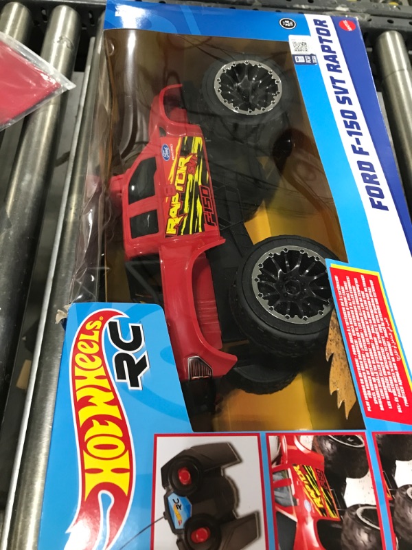 Photo 2 of ?Hot Wheels Remote Control Truck, Red Ford F-150 RC Vehicle With Full-Function Remote Control, Large Wheels & High-Performance Engine, 2.4 GHz With Range of 65 Feet HW FORD TRUCK RC