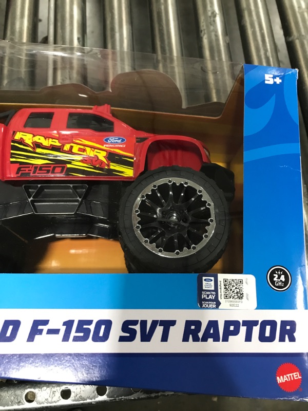 Photo 3 of ?Hot Wheels Remote Control Truck, Red Ford F-150 RC Vehicle With Full-Function Remote Control, Large Wheels & High-Performance Engine, 2.4 GHz With Range of 65 Feet HW FORD TRUCK RC