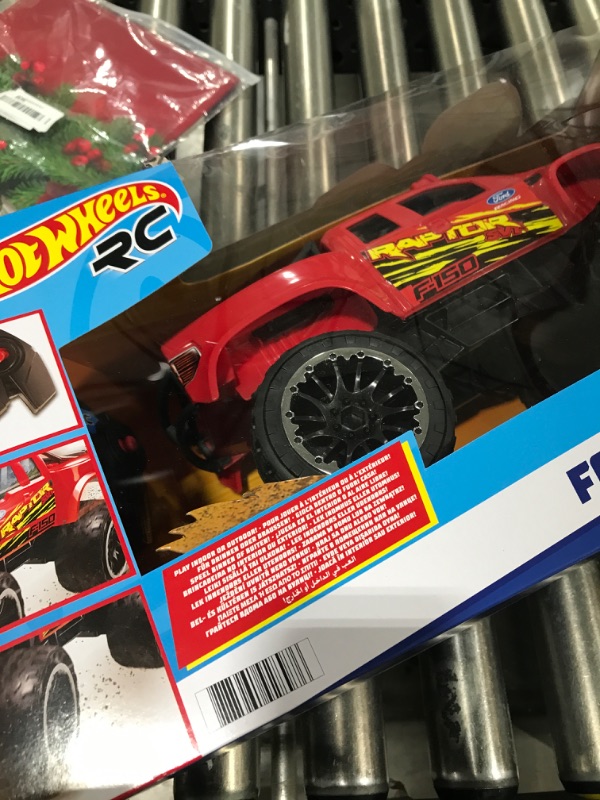 Photo 4 of ?Hot Wheels Remote Control Truck, Red Ford F-150 RC Vehicle With Full-Function Remote Control, Large Wheels & High-Performance Engine, 2.4 GHz With Range of 65 Feet HW FORD TRUCK RC