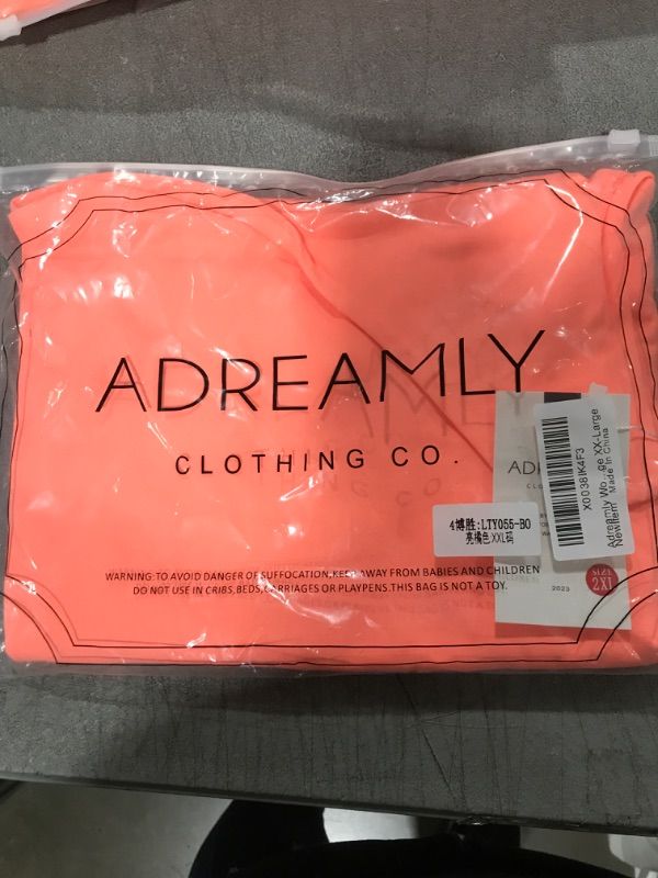 Photo 1 of Adreamly Women's Sexy Sleeveless One Shoulder Back Cut Out Bodysuit Tank Top 02_bright Orange XX-Large