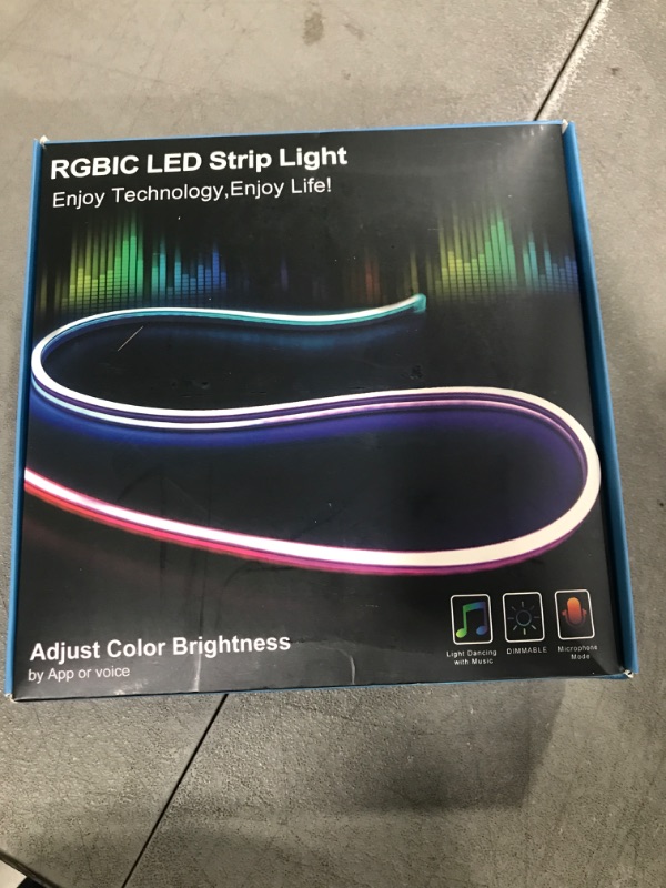 Photo 1 of Eosprim RGBIC Neon Rope Light, 10ft Rope Lights with Music Sync, LED Strip Lights for Bedroom Living Gaming Room Wall Decor, Creative DIY Design, Compatible with Alexa and Google Assistant