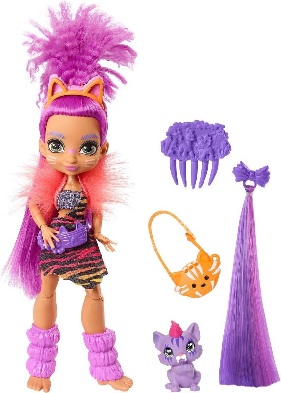 Photo 1 of Cave Club Roaralai Doll (8 – 10-inch, Purple Hair) Poseable Prehistoric Fashion Doll with Dinosaur Pet and Accessories, Gift for 4 Year Olds and Up [Amazon Exclusive]
