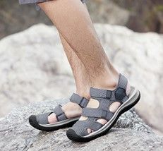 Photo 1 of  Men’s Hiking Sandals Waterproof Athletic Sports Sandals Closed Toe Outdoor Water Sandals Lightweight Beach Walking Sandal Comfortable Non Slip Fisherman Sandals Summer--SIZE 10