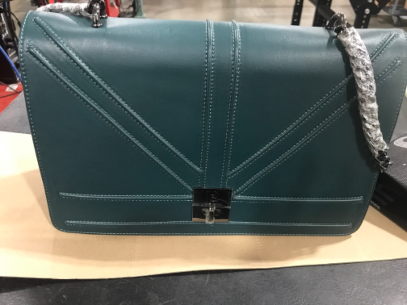 Photo 1 of  Dark Green Leather Large Diorama Shoulder Bag