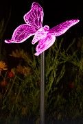 Photo 1 of 6 Pack Solar Butterfly Lights Christmas Outdoor Decorations, Multi-Color Changing LED Solar Light Stakes, Solar Yard Lights for Garden, Patio & Lawn, Solar