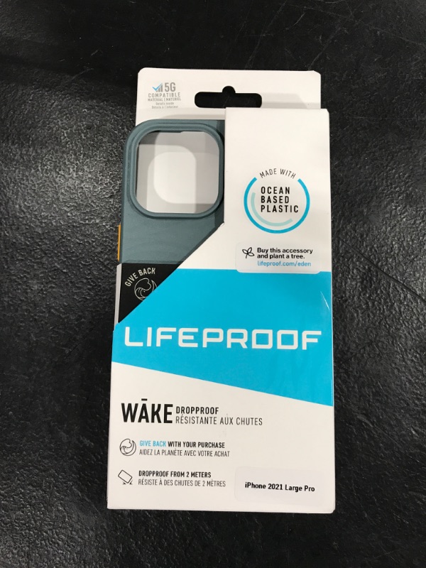 Photo 2 of LifeProof for Apple iPhone 13 Pro, Drop Protective Case Made from Recycled Ocean Plastic, Wake Series, Grey Grey iPhone 13 Pro