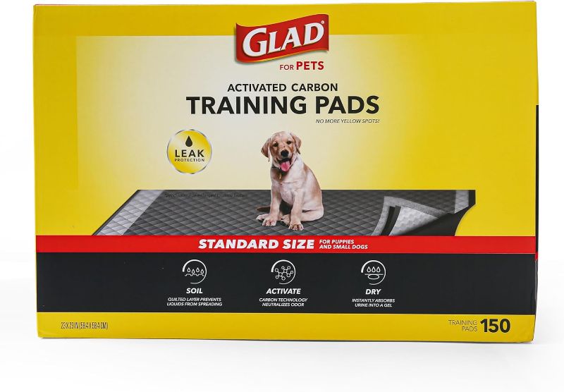 Photo 1 of 
Glad for Pets Black Charcoal Puppy Pads | Puppy Potty Training Pads That ABSORB & NEUTRALIZE Urine Instantly | New & Improved Quality Puppy Pee Pads...100CT 