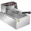 Photo 1 of 2500W 10.6 Qt. Silver Electric Deep Fryer with 6.3 Qt. Removable Basket