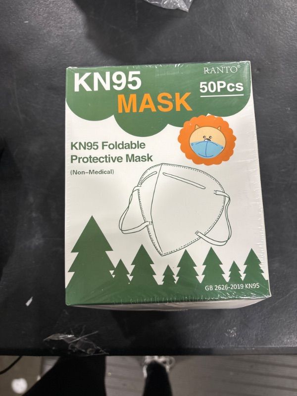 Photo 2 of Kids KN95 Masks for Children, 50Pack 5-Layer Multicolored Disposable KN95 Face Masks with Adjustable Ear Loop for Boys Girls