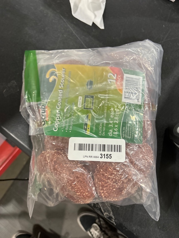 Photo 2 of 12 Pack Copper Coated Scourers by Scrubit - Scrubber Pad used for Dishes, Pots, Pans, and Ovens. Easy Scouring for Tough Kitchen cleaning.