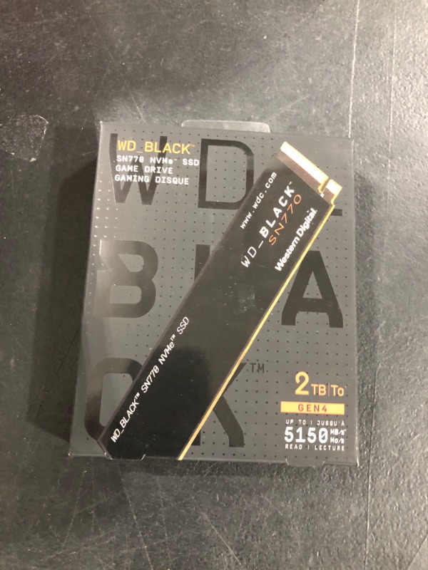Photo 2 of WD_BLACK 2TB SN770 NVMe Internal Gaming SSD Solid State Drive - Gen4 PCIe, M.2 2280, Up to 5,150 MB/s - WDS200T3X0E