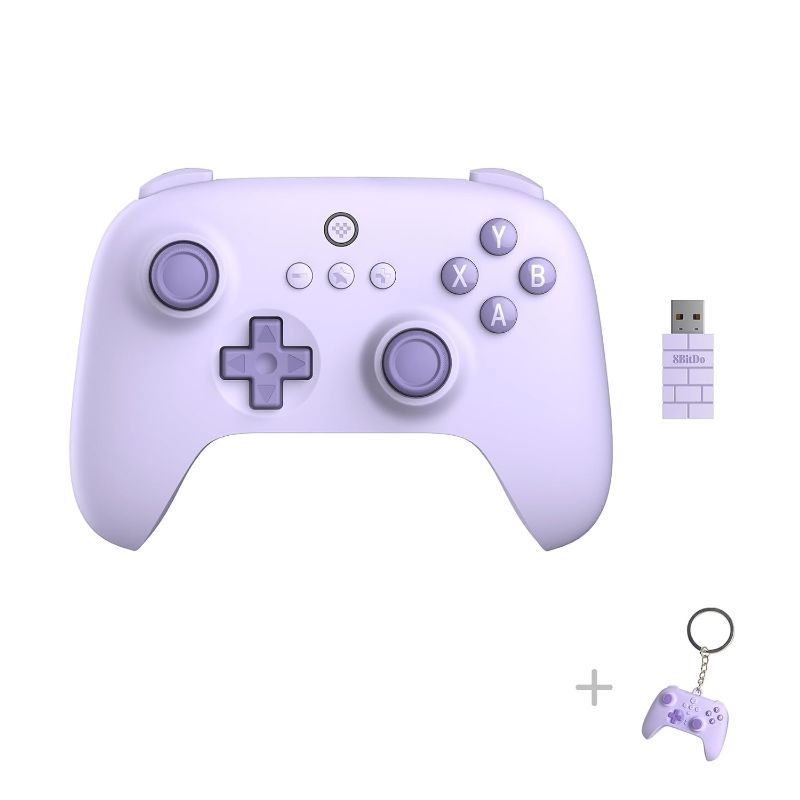 Photo 1 of 8Bitdo Ultimate C 2.4g Wireless Controller with Turbo Function and Rumble Vibration for PC Windows, Android, Steam Deck, Raspberry Pi (Lilac Purple)
