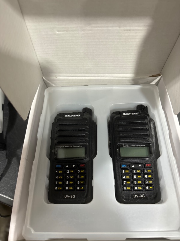 Photo 2 of Baofeng UV-9G GMRS Radio (2 Pack), IP67 Waterproof Outdoors Two Way Radios, Long Range Rechargeable with Programming Cable and RA-MD2 Antennas, GMRS Repeater Capable, Support Chirp 2PCS+Antennas