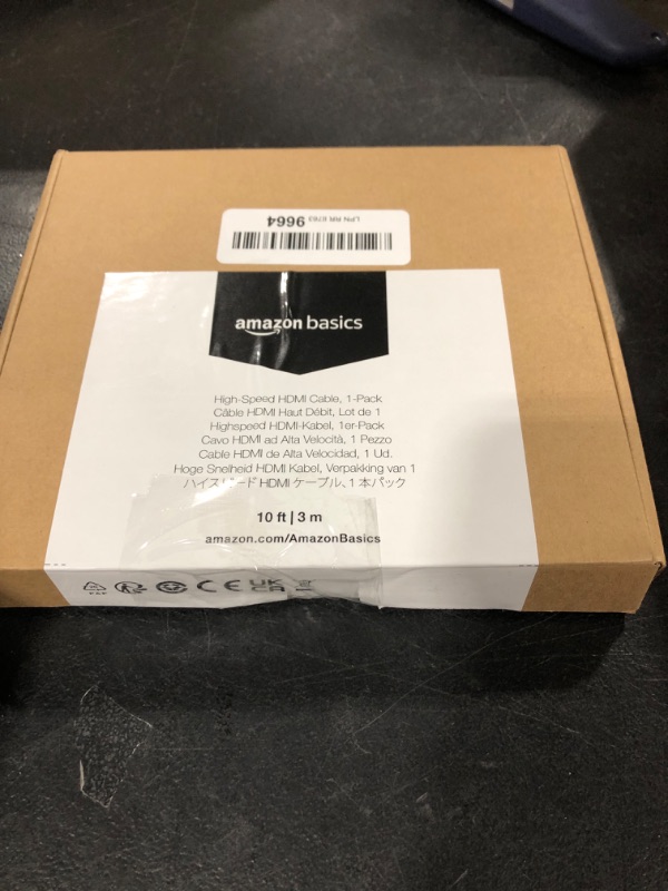 Photo 1 of Amazon Basics High-Speed 4K HDMI Cable - 10 Feet 1 Black 10 Feet