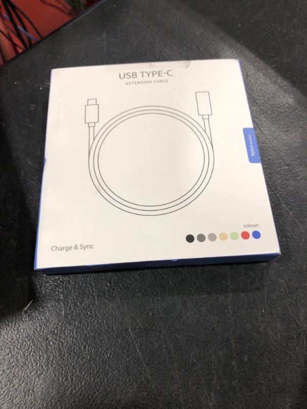 Photo 2 of Faracent USB Type C Extension Cable (4.3Ft/1.3m), USB C 3.1(5gbps) Male to Female Extension Charging & Sync Compatible with Switch, MacBook Air M2/ M1/ Pro, iPad Pro/Air Dell XPS Surface Book-Grey 4.3 FT Grey