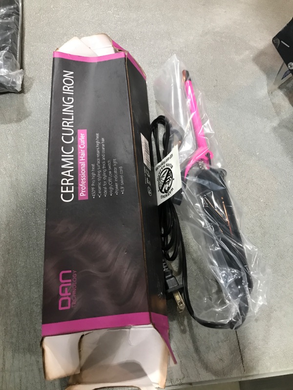 Photo 1 of DAN Technology Small Barrel Curling Iron Wand Ceramic Barrel Curling Iron with Adjustable Temperature High Heat Hair Curling Irons Tiny Curler for Tight Curls Short & Long Hair (3/8 Inch,10MM) 3/8 Inch=10MM Pink