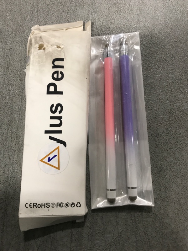 Photo 2 of 2PCS Stylus Pens for Touch Screens, Pen iPhone/iPad/Tablet Android/Microsoft Surface, Compatible with All Screens(White Pink/White Purple) A-White Pink / White Purple