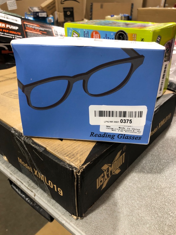 Photo 1 of 4 Pack Progressive Multifocus Reading Glasses for Women Men Spring Hinge Blue Light Blocking Readers Mix 2.0 x
