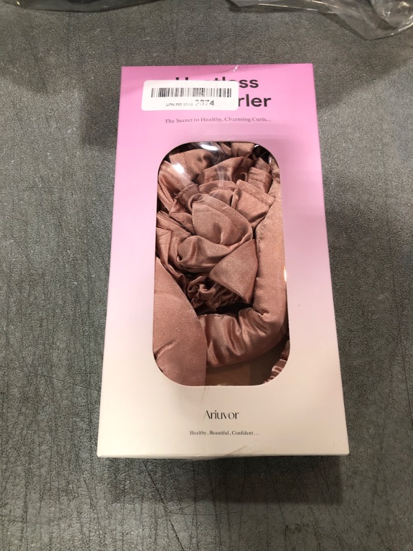 Photo 1 of EwiutoijngiQanNew Satin Heatless Hair Curler,Hair Rollers for Heatless Curls with Hair Caps,Soft Heatless Curling Rod Headband for All Hair Types,No Heat Curling to Sleep in Overnight (pink)