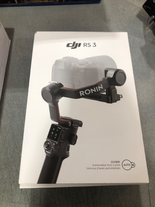 Photo 3 of DJI RS 3, 3-Axis Gimbal for DSLR and Mirrorless Camera Canon/Sony/Panasonic/Nikon/Fujifilm, 3 kg (6.6 lbs) Payload, Automated Axis Locks, 1.8" OLED Touchscreen, Professional Video Stabilizer