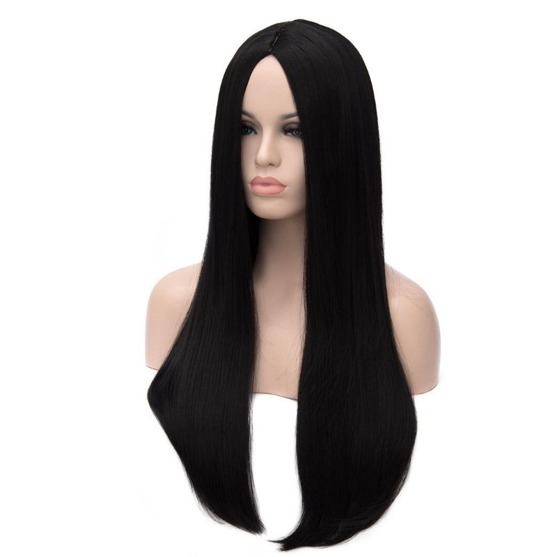 Photo 1 of 26 inches Women's Wig Long Straight Imported Synthetic Cosplay Costume Hair Wig