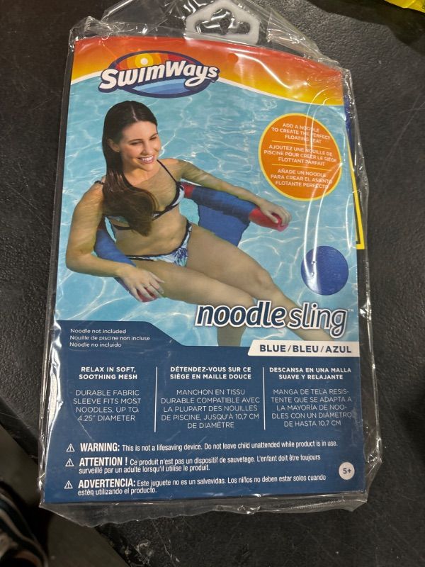 Photo 2 of SwimWays Noodle Sling- Floating Pool Chair for Adults, Color May Vary. 1 Pack