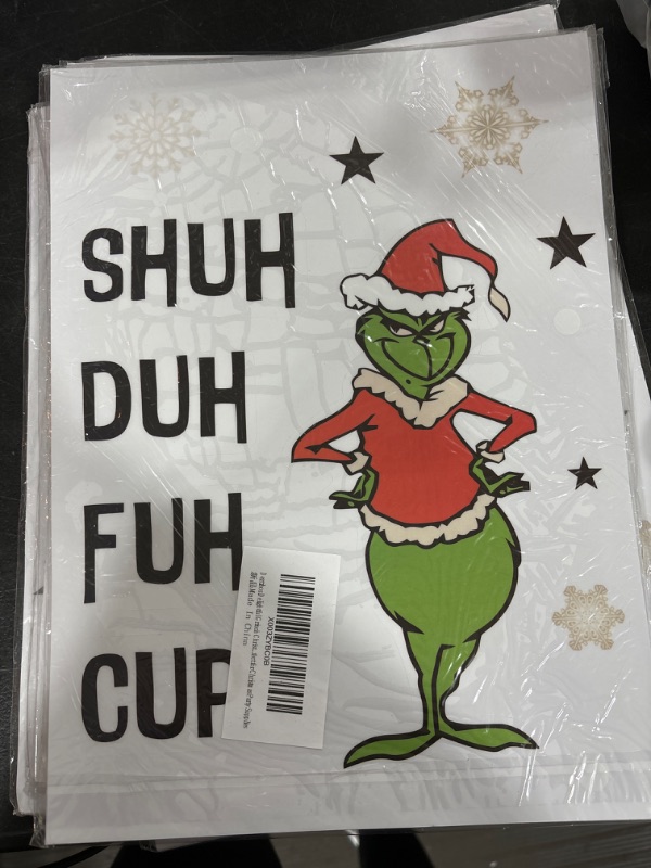 Photo 2 of 120 Delightful Grinch Christmas Double Window Clings - Festive Decorations for Home, School, Office - 10 Sheets of Christmas Window Stickers - Perfect for Christmas Party Supplies