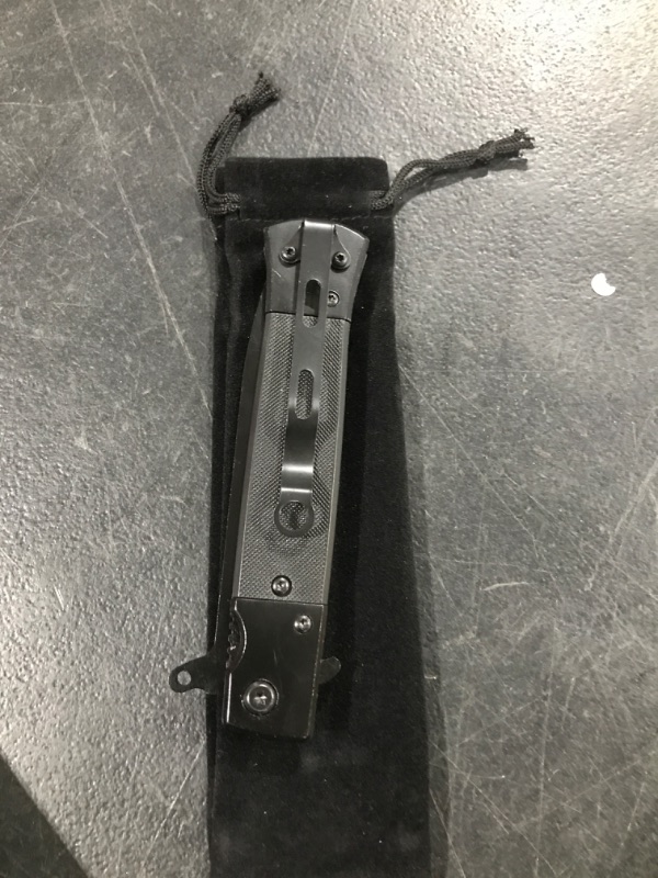 Photo 1 of STAINLESS STEEL BLACK POCKET KNIFE 