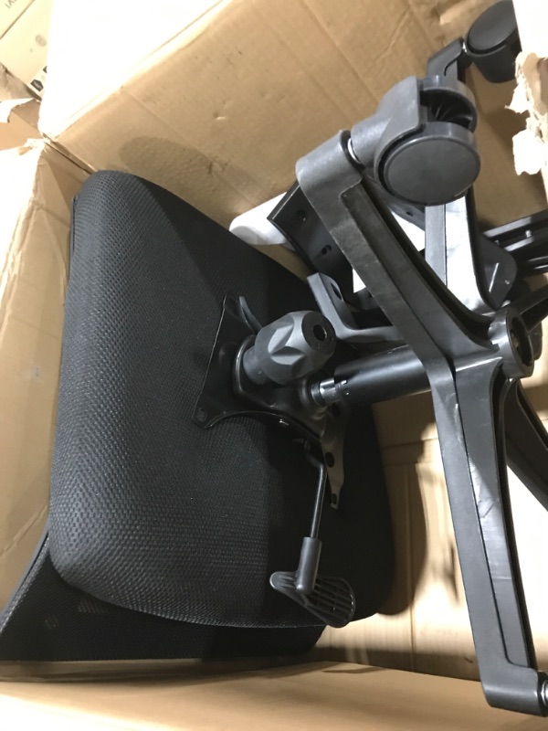 Photo 1 of Desk Chair, Office Chair Mesh Lumbar Support Study Chairs, Ergonomic Rolling Computer Chair with Flip-up Armrests, Swivel Adjustable Mid Back Home Office Chair Task Chair, Black