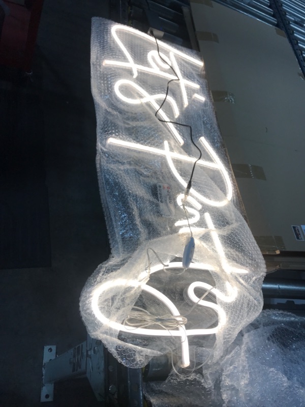 Photo 1 of 38"x15" Super Large Lets Party Neon Sign for Party Decor, Dimmable Big Let's Party Led Sign for Engagement Prom Birthday Wedding Party Celebration, Valentines Day Party Sign Warm White
