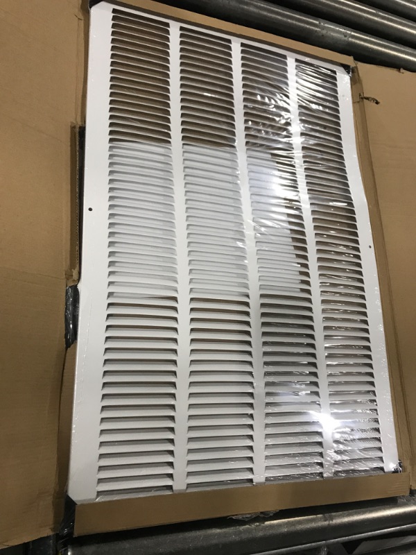 Photo 2 of 16" x 26" Return Air Grille - Sidewall and Ceiling - HVAC Vent Duct Cover Diffuser - [White] [Outer Dimensions: 17.75w X 27.75"h]
