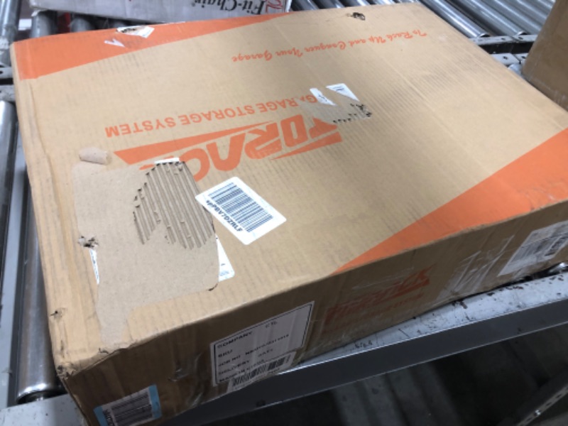 Photo 1 of TORACK Pegboard Wall Organizer 4 ft. Garage Metal Pegboard Organizer Utility Tool Storage Kit with Toolboard Hooks Accessories, Wall Mounted Storage Bins, Paper Towel Holder, Overhead Shelf