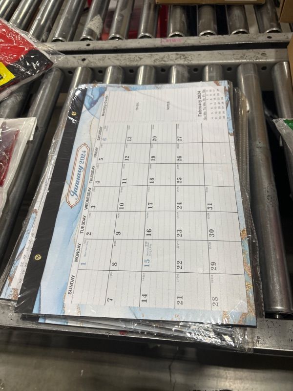 Photo 1 of 2024 Desk Calendar, 17" x 12" 2024-2025 Desk Calendar,18 Months Wall Calendar, Jan. 2024 - Jun. 2025,Thick Paper with Corner Protectors, Large Ruled Blocks, Perfect for Planning and Organizing Ink-17*12