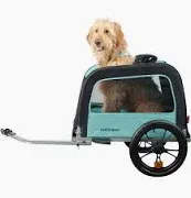 Photo 1 of Retrospec Rover Waggin' Pet Bike Trailer - Small & Medium Sized Dogs Bicycle Carrier - Foldable Frame with 16 Inch Wheels - Non-Slip Floor & Internal Leash
