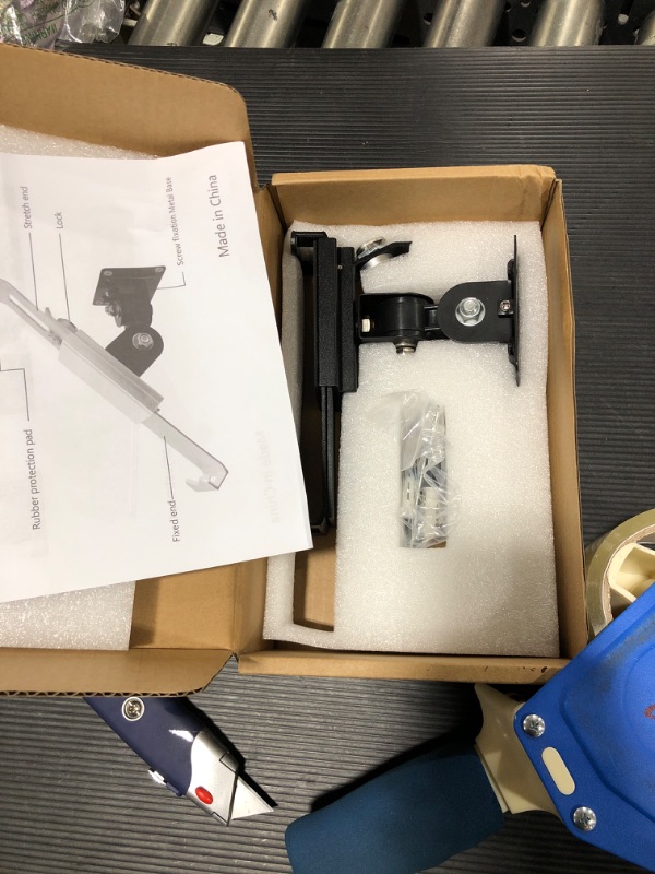 Photo 1 of JUBOR Tablet Wall Mount, 360° Rotation Tablet Holder Stand, Sturdy Metal Base, Kitchen Wall Mount for All 4.7-12.9 Inch Tablet and Smartphones