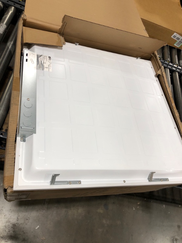 Photo 2 of 2x2FT LED Flat Panel Troffer Light, 40W 5000K Recessed Back-Lit Drop Ceiling Light, 5200lm Lay in Fixture for Office, 0-10V Dimmable, 3-Lamp F17T8 Fixture Replacement, ETL Listed 100-277V - DLC 6 Pack