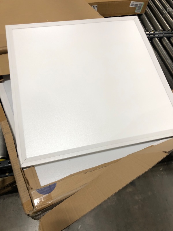 Photo 3 of 2x2FT LED Flat Panel Troffer Light, 40W 5000K Recessed Back-Lit Drop Ceiling Light, 5200lm Lay in Fixture for Office, 0-10V Dimmable, 3-Lamp F17T8 Fixture Replacement, ETL Listed 100-277V - DLC 6 Pack