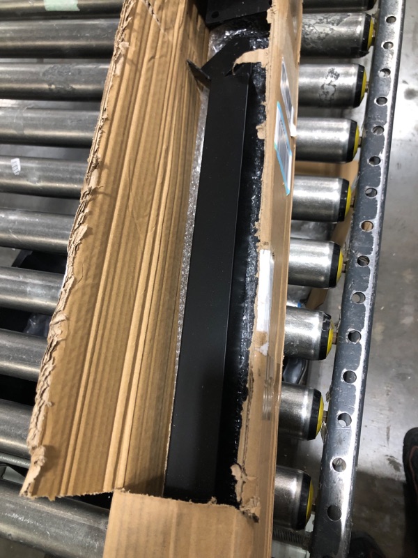 Photo 1 of Stair Balusters Spindles, Black Square Metal Railing Spindles with Flat & Adjustable 270° Angle Bracket, Banister Column for Deck, Steps, Garden, Outdoor Stairs Remodeling, Side Mount