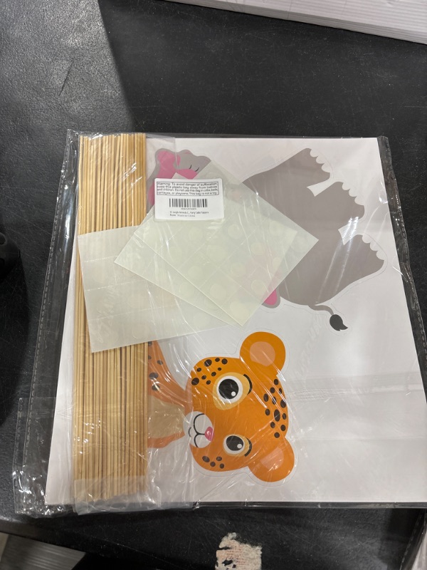 Photo 1 of 32 Safari Jungle Animals Centerpiece Sticks Zoo Animals Cutouts for Baby Shower Birthday Party Table Toppers